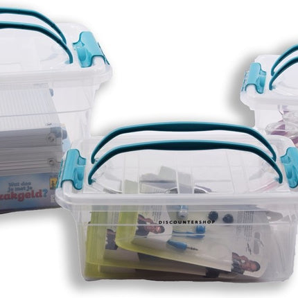 Set van 3 Opbergbox transparant | 5L, 7L & 13L | Duurzaam