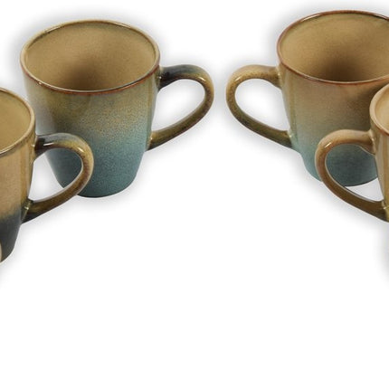 Set van 6 koffiekopjes -Assorti kleuren - Mokken aardwerk kopjes 320ml