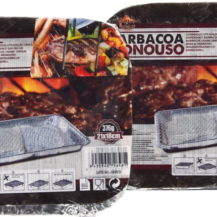 2 Stuks mini |Instant Picnic wegwerp BBQ| voor 2 personen | Wegwerp - Buiten barbecue - Tafel - Rooster - Balkon - Picknick - Barbecue accessoires |wegwerpbarbecue |Grill - Barbecue kopen - Barbecuen - Barbecue saus-376g