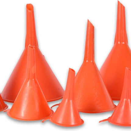 Trechterset |  Trechters | Oranje | 2x set | verschillende maten | voor Keuken en Huishouden | 92 gm | 2 set van 4 stuks, diverse maten