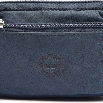 Auto sleutel portemonnee leer – RFID sleuteletui heren & dames – compacte sleutel organizer en kleine portemonnee met rits