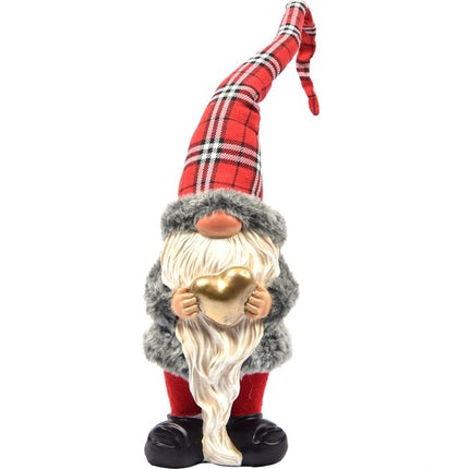 2x Kerst kabouter in schattig design | 12x10x50 |tuinkabouter voor kerst decoratie |decoratieve kabouter kamerdecoratie voor binnen en buiten |dwerg klein
