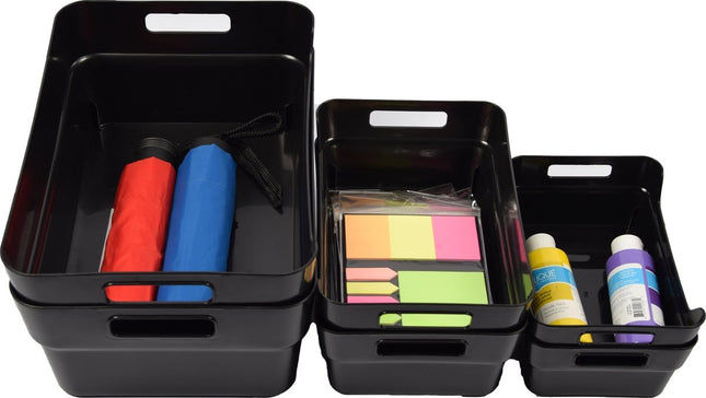 6x Opbergbox | Opbergbak | Gereedschapsbak - 5l -6l - 10 l Recycled Kunststof