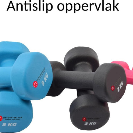 Dumbbell set, dumbbells met dumbbell , fitness dumbbell set, gymnastiek dumbbells voor thuis, gym, 1kg,  2kg , 3kg
