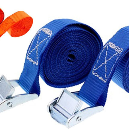 4x Spanband blauw en oranje 2 x 3,5 meter - Opbergen en verhuizen