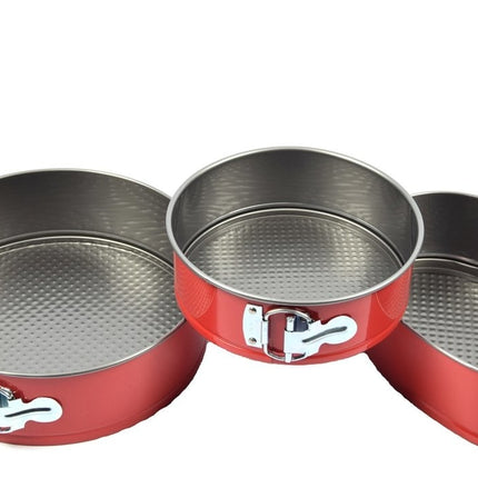Springvorm anti-aanbak 3 delig - Rond Ø 25 cm - Rond Ø 18 cm - Hart Ø 22 cm