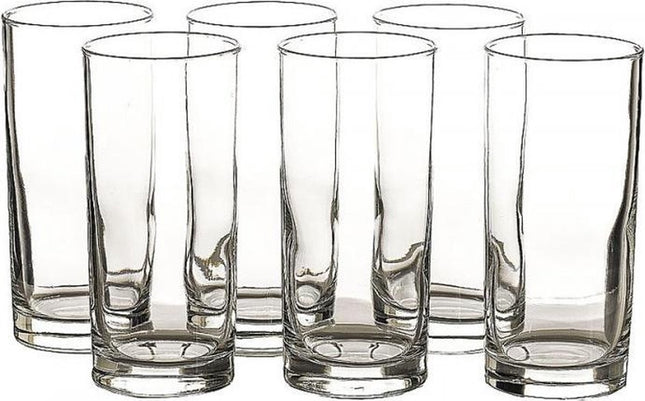 6 Stuks Glazen waterglazen - 6 longdrinkglazen 27 cl inhoud