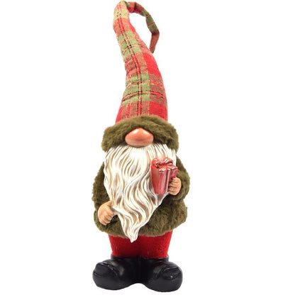 2x Kerst kabouter in schattig design | 12x10x50 |tuinkabouter voor kerst decoratie |decoratieve kabouter kamerdecoratie voor binnen en buiten |dwerg klein