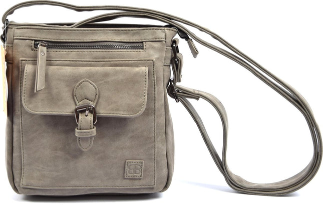 Schoudertas - Crossbodytas - tassen - tassen dames - tassen kopen - tassen hengsel - tassen Grijs - Dames tas - handtas - handtassen - handtas dames - handtassen dames - handtas Grijs - WDL-3182