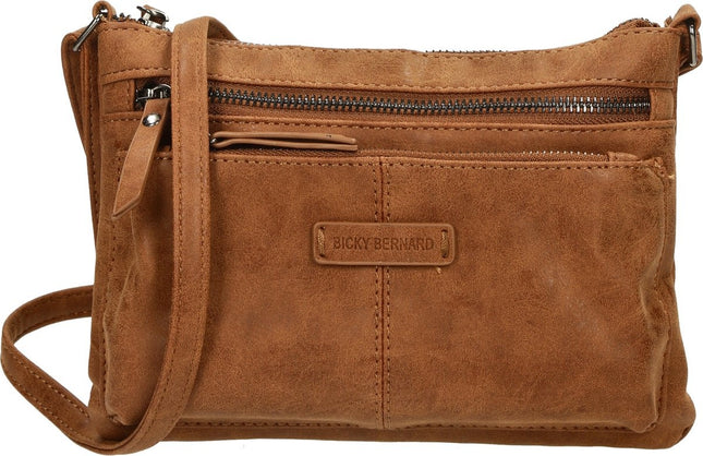 Bicky bernard BB66662 Schoudertas crossbody tas - Camel/Cognac