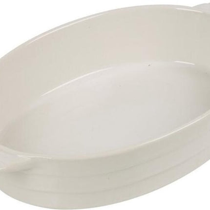 Ovenschaal met inhoud van 1.5 liter afmeting 30 cm - Ovenschaal Ovale ovenschaal keramiek wit 30 cm - Porselein