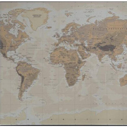 Bureau-onderlegger wereldkaart 38 x 58 cm
