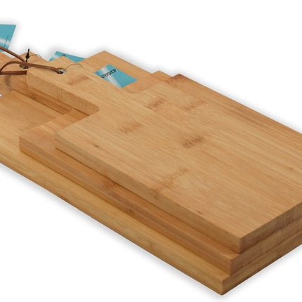 Set van 3 stuks bamboe houten snijplanken - S-30x15cm -M-35x17cm -45x19cm
