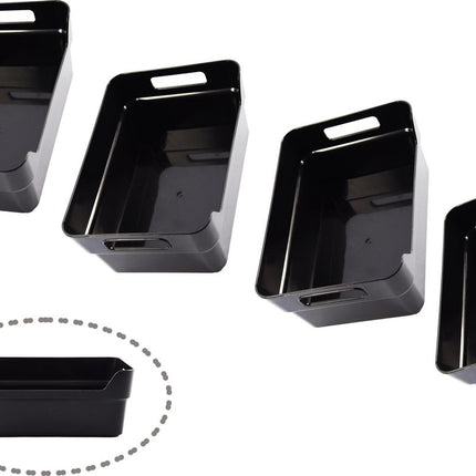 Opberg box kopen- Bakjes - Opbergbak - Gereedschapsbak 4 stuks - afmeting 200 mm x 140 mm x 80mm - Opbergbox 