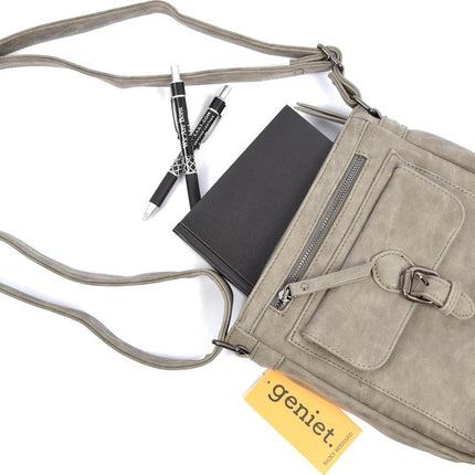 Schoudertas - Crossbodytas - tassen - tassen dames - tassen kopen - tassen hengsel - tassen Grijs - Dames tas - handtas - handtassen - handtas dames - handtassen dames - handtas Grijs - WDL-3182