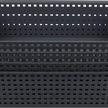 4 X Opbergmand - Opbergbakje - Zwarte opberger 35 x 29 x 13 cm Rattan - Opbergboxen kopen - opbergbox kopen Opbergbox