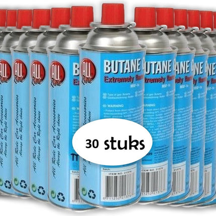 Gasfles butaan gasbus met inhoud van 227 gram - 30 stuks in de verpakking