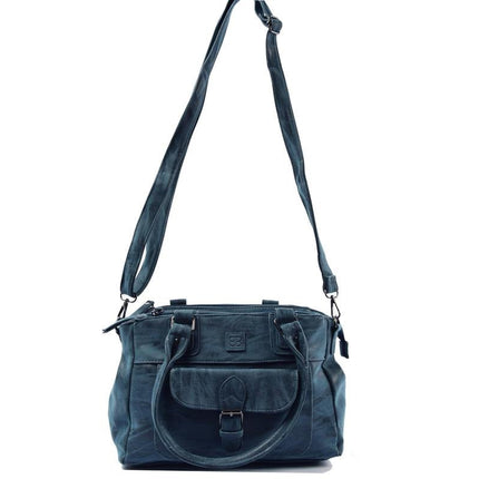 Bicky Bernard Omhang Schoudertas Ritsvakjes Trendy Tas - Navy
