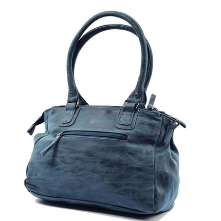 Bicky Bernard Omhang Schoudertas Ritsvakjes Trendy Tas - Navy