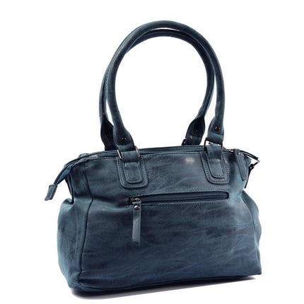 Bicky Bernard Omhang Schoudertas Ritsvakjes Trendy Tas - Navy