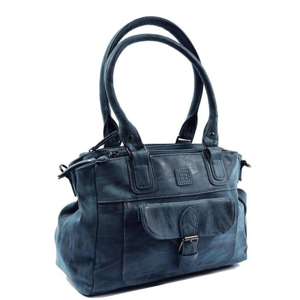 Bicky Bernard Omhang Schoudertas Ritsvakjes Trendy Tas - Navy