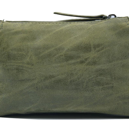Tas - tassen - bags - Bag- Bicky Bernard- Harmonica 3-Vaks tasje - schoudertasje - crossbody tasje - Olive