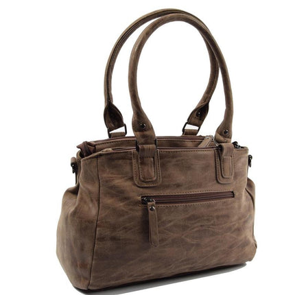 Schoudertas - Crossbodytas - tassen - tassen dames - tassen kopen - tassen hengsel - tassen Bruin - Donkerbruin - Dames tas - handtas - handtassen - handtas dames - handtassen dames - handtas Bruin- Donkerbruin Omhang Schoudertas Ritsvakjes Trendy