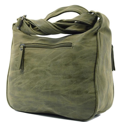 Bicky Bernard Omhang Schoudertas Ritsvakjes Trendy Tas olijf - olive