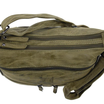 Bicky Bernard Omhang Schoudertas Ritsvakjes Trendy Tas olijf - olive