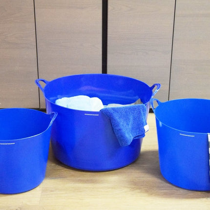 Stevige Flexibel Emmer Wasmand | Kuipen |39,26 liter Blauw | Wasmachine | Mand | Opbergmanden | Grote manden | Ronde manden