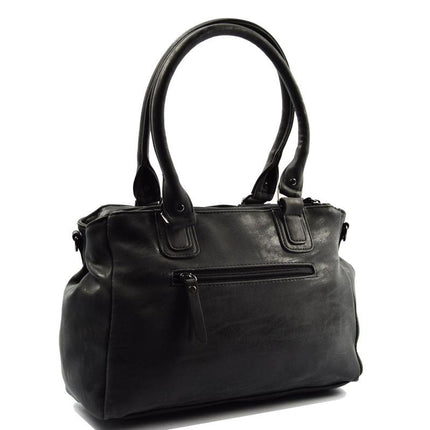 Schoudertas - Crossbodytas - tassen - tassen dames - tassen kopen - tassen hengsel - tassen Zwart - Dames tas - handtas - handtassen - handtas dames - handtassen dames - handtas Zwart Omhang Schoudertas Ritsvakjes Trendy