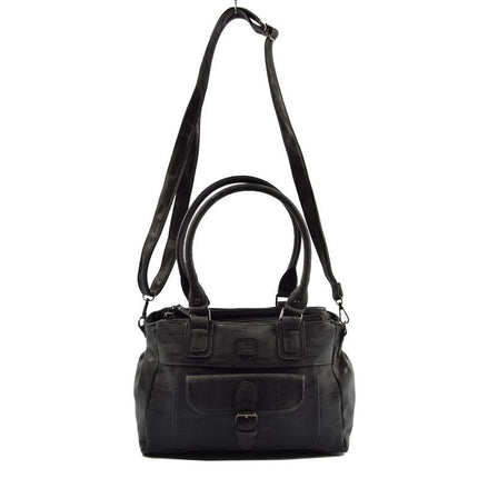 Schoudertas - Crossbodytas - tassen - tassen dames - tassen kopen - tassen hengsel - tassen Zwart - Dames tas - handtas - handtassen - handtas dames - handtassen dames - handtas Zwart Omhang Schoudertas Ritsvakjes Trendy