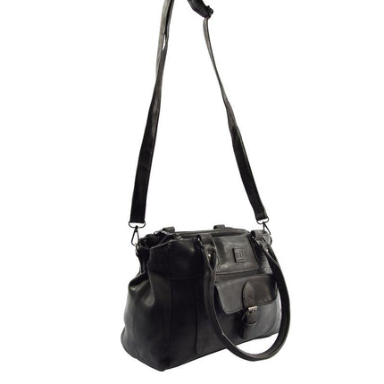 Schoudertas - Crossbodytas - tassen - tassen dames - tassen kopen - tassen hengsel - tassen Zwart - Dames tas - handtas - handtassen - handtas dames - handtassen dames - handtas Zwart Omhang Schoudertas Ritsvakjes Trendy