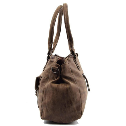 Schoudertas - Crossbodytas - tassen - tassen dames - tassen kopen - tassen hengsel - tassen Bruin - Donkerbruin - Dames tas - handtas - handtassen - handtas dames - handtassen dames - handtas Bruin- Donkerbruin Omhang Schoudertas Ritsvakjes Trendy
