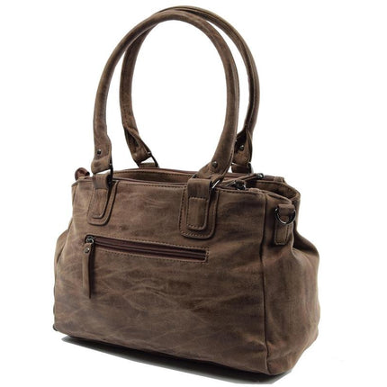 Schoudertas - Crossbodytas - tassen - tassen dames - tassen kopen - tassen hengsel - tassen Bruin - Donkerbruin - Dames tas - handtas - handtassen - handtas dames - handtassen dames - handtas Bruin- Donkerbruin Omhang Schoudertas Ritsvakjes Trendy