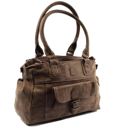 Schoudertas - Crossbodytas - tassen - tassen dames - tassen kopen - tassen hengsel - tassen Bruin - Donkerbruin - Dames tas - handtas - handtassen - handtas dames - handtassen dames - handtas Bruin- Donkerbruin Omhang Schoudertas Ritsvakjes Trendy