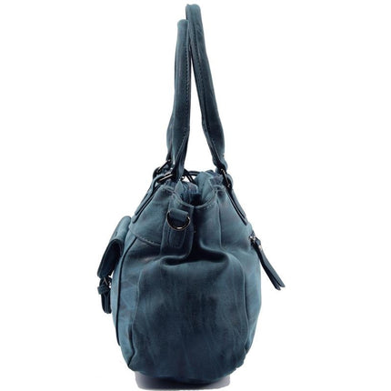Bicky Bernard Omhang Schoudertas Ritsvakjes Trendy Tas - Navy
