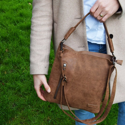 Bicky bernard -Schoudertas - Handtas Tizni - modern tas -cognac/camel