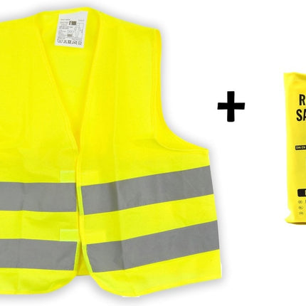 1x Veiligheidsvest In Mooi zak Geel| Veilig safety | Veiligheidshesje | Bouw | Verkeer | veiligheidsvest voor veiligheidswaarschuwing - Geel