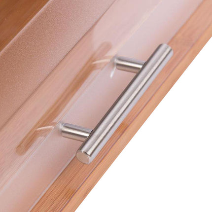 Bamboe Broodtrommel Met Rolluik - Helpt Brood Vers Te Houden- - Brooddoos - Brood Bewaardoos - Vershouddoos - Broodkast - Broodbak - Broodmand - Bamboo Bread Bin - Hout - 39 CM