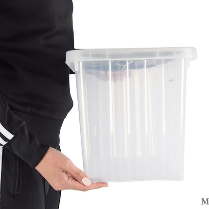 2x Opbergbox met Deksel - 25L en 15L - Kunststof - Transparant
