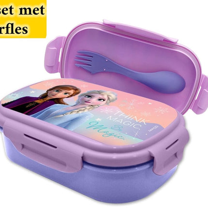 Frozen Lunchset met Waterfles 400 ml - BPA- vrij Broodtrommel en Beker