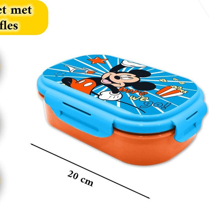 Mickey Mouse Lunchset - broodtrommel en drinkbeker 400 ml