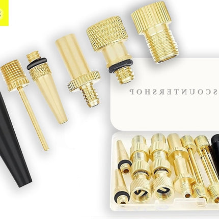 Fietsventiel verschillend - Adapter set fietsventiel 14 stuks - Verloopnippels Fietspomp - 14 Stuks - Adapter Fietsventiel - Ballenpomp - Universeel