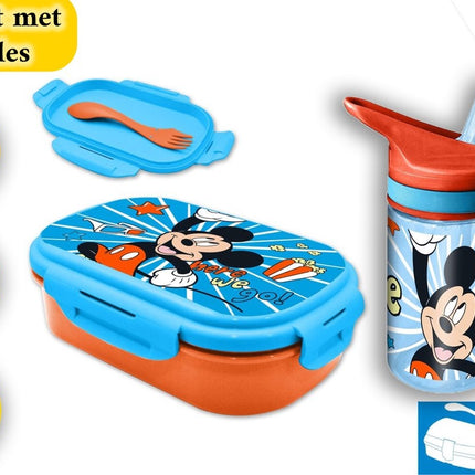 Mickey Mouse Lunchset - broodtrommel en drinkbeker 400 ml