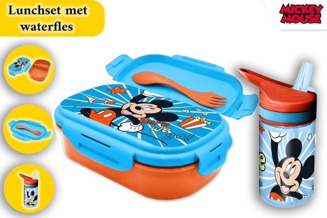 Mickey Mouse Lunchset - broodtrommel en drinkbeker 400 ml