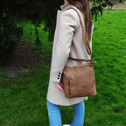 Bicky bernard -Schoudertas - Handtas Tizni - modern tas -cognac/camel