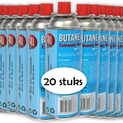 Gasfles butaan gasbus met inhoud van 227 gram - 20 stuks in de verpakking