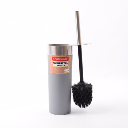 Toiletborstel Delaram mat grijs / wc borstel rond 24cm