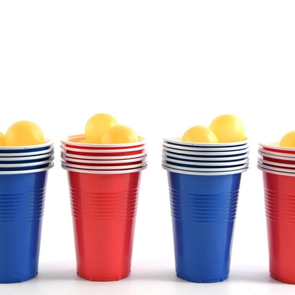 Beerpong 48 delig - 24 bekers met 24 balletjes - Bierpong - Bier-pong - Beer pong set - Beerpong bekers - Beerpong tafel